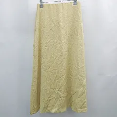 ◇ ⊂ 23区 32サイズXS以下相当 膝下丈 フレア 無地フレアスカート サイズ32 イエロー系 レディース E  【1507160018733】