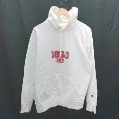 ◇ Θ Champion チャンピオン 前ポケット 長袖 パーカー トレーナー スウェット サイズ L ホワイト メンズ E  【1412260021111】