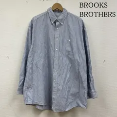 BROOKS BROTHERS ブルックス ブラザーズ シャツ、ブラウス 長袖 80s-90s USA製 makers ストライプ ボタンダウン シャツ ビンテージ サイズ17 1/2-4