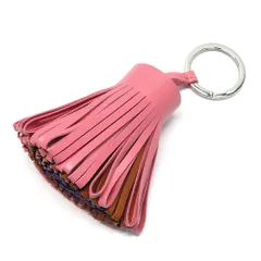 【名古屋】エルメス カルメン ローズアザレ/パンドエピス/ヴァイオレット キーリング アニョーミロ レザー トリコロール