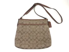 美品　コーチ　COACH　シグネチャー　ショルダーバッグ　斜め掛け　ブラウン系　F29210　匿名配送　送料無料