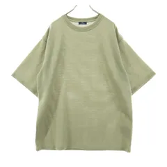 美品 ITEMS URBAN RESEARCH アイテムズ アーバンリサーチ 半袖 ワッフル Tシャツ L グリーン系 サーマル メンズ 古着
