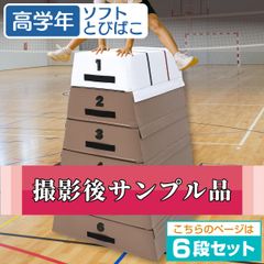 【撮影サンプル品】　KaRaDaStyle 跳び箱 室内 6段 高さ約120cm子供 高学年向け ソフト 飛び箱 とび箱 ジョイント式 小学生 指導ライン 高重量 運動 自宅 子ども 室内 家庭用  モカホワイト