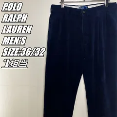【US古着】POLO RALPH LAUREN　ポロラルフローレン　コーデュロイパンツ　メンズ　サイズ表記36/32　L相当　ダークネイビー