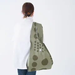 ☆ maru.khaki ☆ 392plus m テープ収納エコバッグ BIG エコバッグ 折りたたみ コンパクト エコバック 392 plus m ビッグ 大容量 ショッピングバッグ お買い物バッグ お買い物バック おりたたみ 折り畳み サブバッグのサムネイル