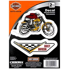 【メール便発送】ステッカー ハーレーダビッドソン デカール VINTAGE RACING 2P CG25121 Harley-Davidson シール デカール カスタマイズ アメリカン雑貨のサムネイル