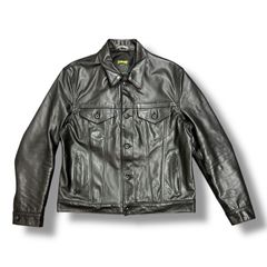 Schott Naked Cowhide Jean Style Jacket カウレザージャケット Gジャン型 ライダース ショット 121 ブラック L 94461A6