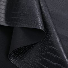 【人気商品】かばんの作りに (2M 手作り 補修 leather pvc ソフト 幅137㎝ クロコダイル紋) レザー フェイクレザー 合成皮革 生地 合皮 DERAYEE
