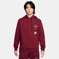 ナイキ パーカー 長袖 メンズ スウェット NIKE Club プルオーバー パーカ フーディ スポーツウェア ロゴ スエット トレーニング  スポーティ  服 nike レッド 赤 スウェットシャツ メンズウェア  /FN2635-677