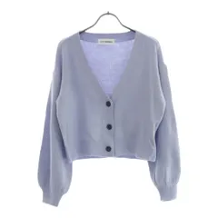 未使用 リリーブラウン 長袖 ニット カーディガン F パープル系 Lily Brown LFKB225236 レディース 古着 【240418】