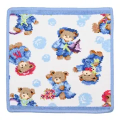 新品 フェイラー FEILER ハンカチ ハンドタオル タオルハンカチ 25cm リトルスキッパーズ ブルー ホワイト×ブルー【ネコポス】