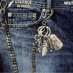 限定 バイカー アメカジ ウォレットチェーン カラビナストリート W61