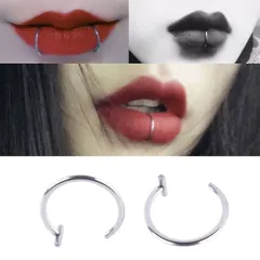 リップカフ 唇 リング カフ アクセサリー 2個セット