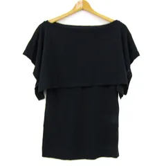 セオリーリュクス ニット トップス ビッグカラー 半袖 レディース 38サイズ ネイビー theory luxe 【中古】