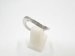Cartier カルティエ ヌーベルバーグ リング 指輪 ツイスト ウェーブ ダイヤ 750 K18 ホワイトゴールド 49 新品仕上げ