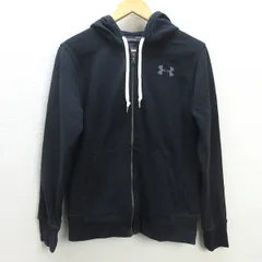 G■アンダーアーマー/UNDER ARMOUR フェイバリットフリースフルジップパーカー/1298415【L】黒/LADIES/25【中古】■
