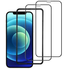 【数量限定】5.4インチ対応 用 高精細 全面保護フィルム mini 高透過率 液晶画面 12 硬度9Ｈ強化ガラス 滑らかなタッチ操作 iPhone 指紋付着防止 飛散防止 ガラスフィルム 気泡防止 ガイド枠付き 【2枚セット】 貼り付けは簡単（ アイフォン1