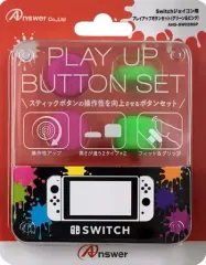 【新品】ニンテンドースイッチハード ジョイコン用プレイアップボタンセット グリーン＆ピンク