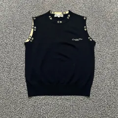 希少　クリスチャンディオール　ベスト　ダブル　ウール　ブラック　L相当　CD柄 Christian Dior（ベスト/ジレ）のフリマアイテム一覧