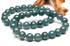 グアテマラ産◇希少マンサーノ翡翠 ブルージェダイト 青翡翠 10mm ブレスレット 1個売り パワーストーン 天然石 _B1333-10