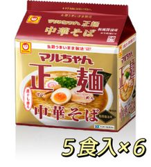 マルちゃん正麺　中華そば　和風醤油味　5食パック×６