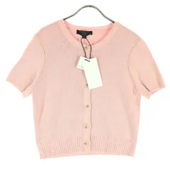 未使用 ZARA ザラ 半袖 ニットカーディガン S ピンク レディース 古着