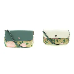 コーチ COACH ショルダーバッグ 花柄 シグネチャー バラ リバーシブル PVC レザー ロゴ 緑 グリーン ベージュ F28188 ■GY18 /MQ