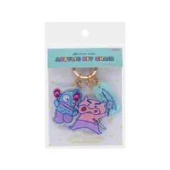 【メール便】クレヨンしんちゃんxサンリオキャラクターズ キーリング 3連アクリルキーホルダー ぶりぶりざえもんxハンギョドン サンスター文具 3チャーム アクキー キャラクター グッズ 