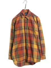【お得なクーポン配布中!】 90s オールド ギャップ チェック 長袖 シャツ メンズ S / 長袖シャツ コットン ポケット付き カジュアル トップス シンプル マルチカラー