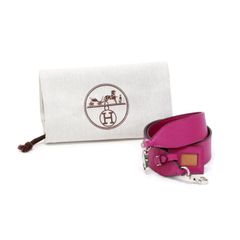 エルメス HERMES バンドリエール エチケット スイフト (レザー) SV金具 A刻印 2017年 ショルダーストラップ 交換用 アクセサリー レディース ローズパープル (パープル) 美品 中古 mbc29008