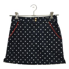 中古 レディース ジュン&ロペ JUN&ROPE スカート M 紺×白 ネイビー ストレッチ ドットのサムネイル
