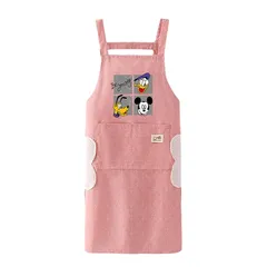 新品 [hgTUP] ミッキー エプロン ドナルドダック クッキング 汚れにくい 調理 保育士 ミッキーエプロン スモック ドナルドダック 長袖 料理用 エプロン ミッキー 手拭き付エプロン ドナルドダック 大容量ポケット 撥水 耐油