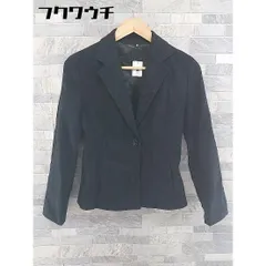 ◇ ef-de エフデ 1B シングル 長袖 テーラード ジャケット サイズ9 ブラック レディース 【中古】 【1103010007188】