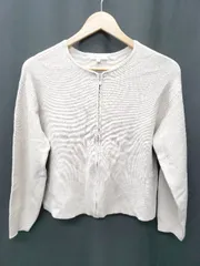 ◇ PLST プラステ ジップアップ 長袖 ニット　カーディガン サイズM ベージュ レディース P  【1407100032983】