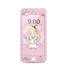iPhone 6/7/8 ガラスフィルム iPhone SE 第2世代 第3世代 強化 液晶 保護 フィルム ディズニー アリス 3 硬度9H キャラクター 3D クリアフィルム