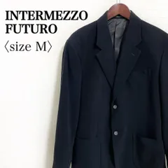 INTERMEZZO FUTURO インターメッツォ フトゥーロ 高級感 レーヨンブレンド 2ボタン ジャケット ブラック Mサイズ 日本製 ダーバン製造のサムネイル