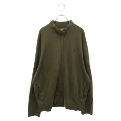 POLO RALPH LAUREN (ポロラルフローレン) ロゴ刺繍 フルジップアップスウェット トラックジャケット カーキ