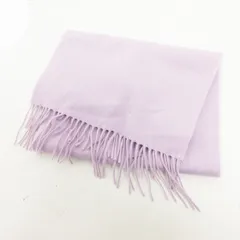 ランバン LANVIN タグ付き カシミヤ100％ マフラー ストール フリンジ 紫 パープル 小物のサムネイル
