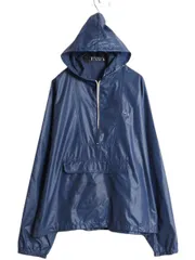 【お得なクーポン配布中!】 70s ラコステ ナイロン アノラック フード パーカー ジャケット メンズ L ヴィンテージ IZOD LACOSTE プルオーバー ブルゾン 糸巻きタグ 紺