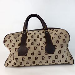 【pieriecardin】ピエールカルダン ボストンバッグ ブラウン レザー レディース【中古】3-503