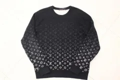 Louis Vuitton モノグラム グラデーション ニット ブラック サイズ L