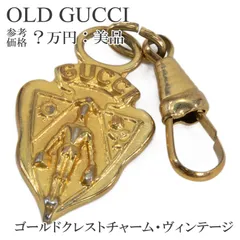 送料無料 オールドグッチ チャーム メンズ レディース 金色 イエローゴールド ヴィンテージ クレスト 紋章 騎士 ロゴ マーク ハイブランド ペンダントトップ アクセサリー キーホルダー 珍しい 人気 Y2K おしゃれ 綺麗 W008