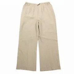 Leilian レリアン 大きいサイズ 13+ スラックス パンツ タック ウール ゆったり ボトムス ベージュ レディース 【中古】