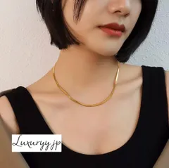 スネーク1mm18kコートネックレス 高品質サージカルステンレス 金属アレルギー