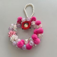 ☆ハンドメイド☆お人形リース☆ファンシーデコレーション☆1点限り☆