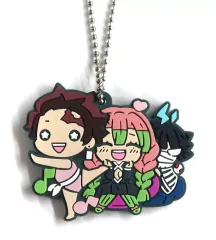 【中古】キーホルダー 竈門炭治郎＆甘露寺蜜璃＆伊黒小芭内 「鬼滅の刃 キャラばんちょうこうラバーマスコット 拾弐ノ型」