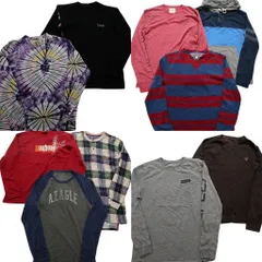 古着卸 まとめ売り ブランドMIX 長袖Tシャツ 10枚セット (メンズ M ) バンズ アメリカンイーグル トミーヒルフィガー 中古 古着 NC0573