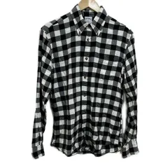BrooksBrothers(ブルックスブラザーズ) 長袖シャツ サイズM メンズ - 黒×白 チェック柄