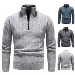 極暖 ゴルフセーター メンズ ゴルフウェア ニット セーター 長袖 秋 冬 春 裏起毛 裏ボア 厚手 ハイネック タートルネック 暖かい 防寒 寒さ対策 Fnhc161