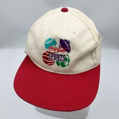1990s Coca-cola コカコーラ sports cap キャップ ホワイト レッド 白 赤 帽子 スナップバック メンズ SG149-40